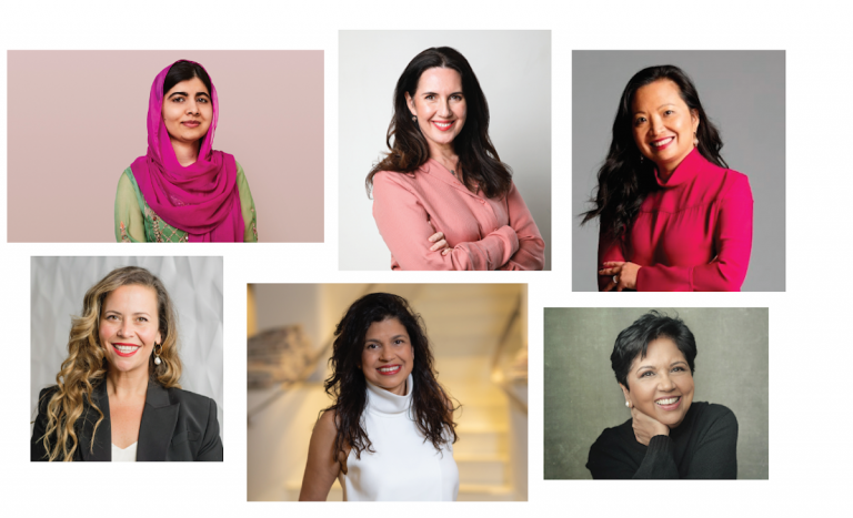 Malala Yousafzai, Kristi Mansfield, Anna Lee, Indra Nooyi, Sunita Gloster and Lara Brownlow for International Women's Day 2022.